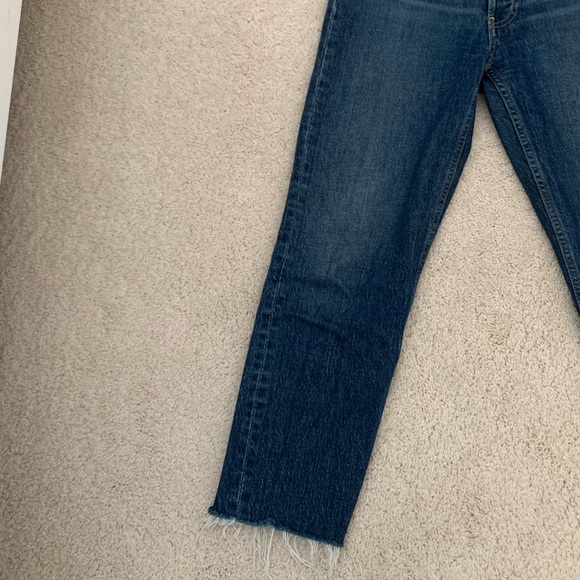 Gap Cheeky High Rise Straight Jeans - 24P, dark wash - Picture 2 of 5